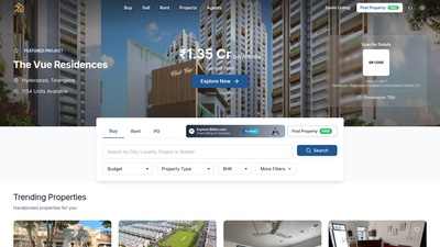 Zamiwala homepage — property discovery and real estate listings